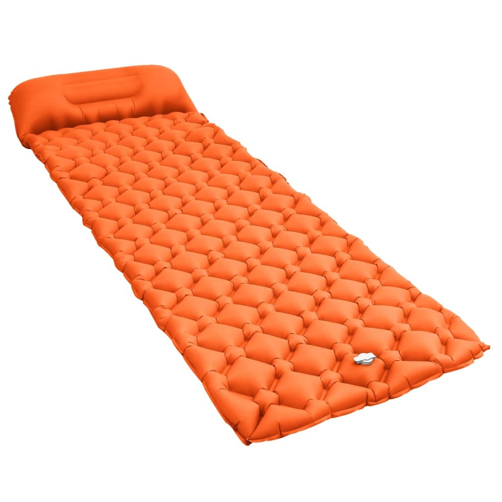 Inflatable Air Mattress with Pillow 58x190 cm Orange
